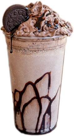 Chocolate Milkshake with Cookie and Cream on Top